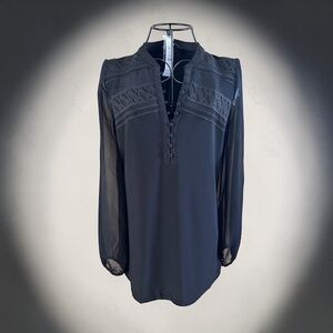 White House Black Market black tunic top, size XXS, NWT (retail $99)